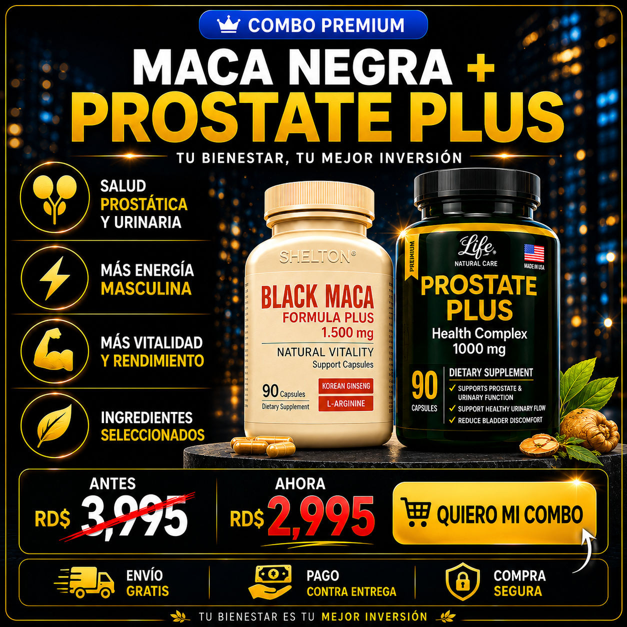 MACA NEGRA + PROSTATE PLUS